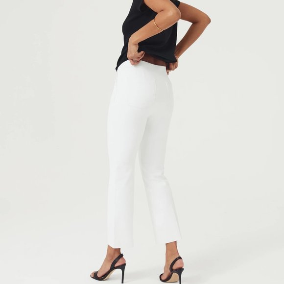 NEW Spanx On-the-Go Kick Flare Pant with Ultimate Opacity Technology in White - Picture 2 of 11